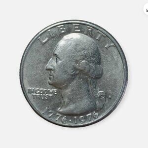 LIBERTY 1776-1976 Bicentennial Quarter Dollar USA Coin D Circulated Quarter VTG